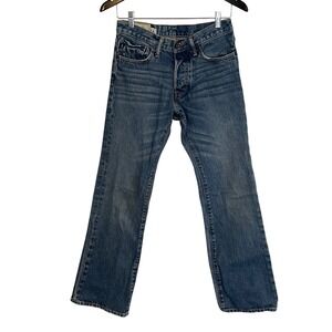 Abercrombie Kids Boys Straight Leg Jeans Medium Wash Blue Size 14 Button Fly